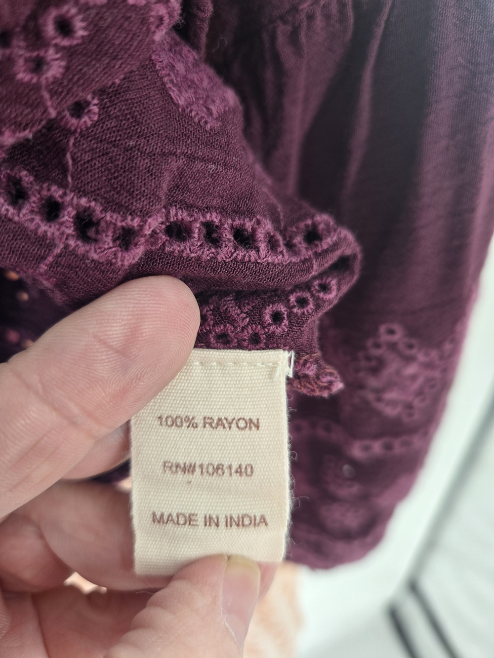 Altar'd State M Off-Shoulder Bell-Sleeve Boho Prairie Cottage Pioneer 100% Rayon - Picture 6 of 15